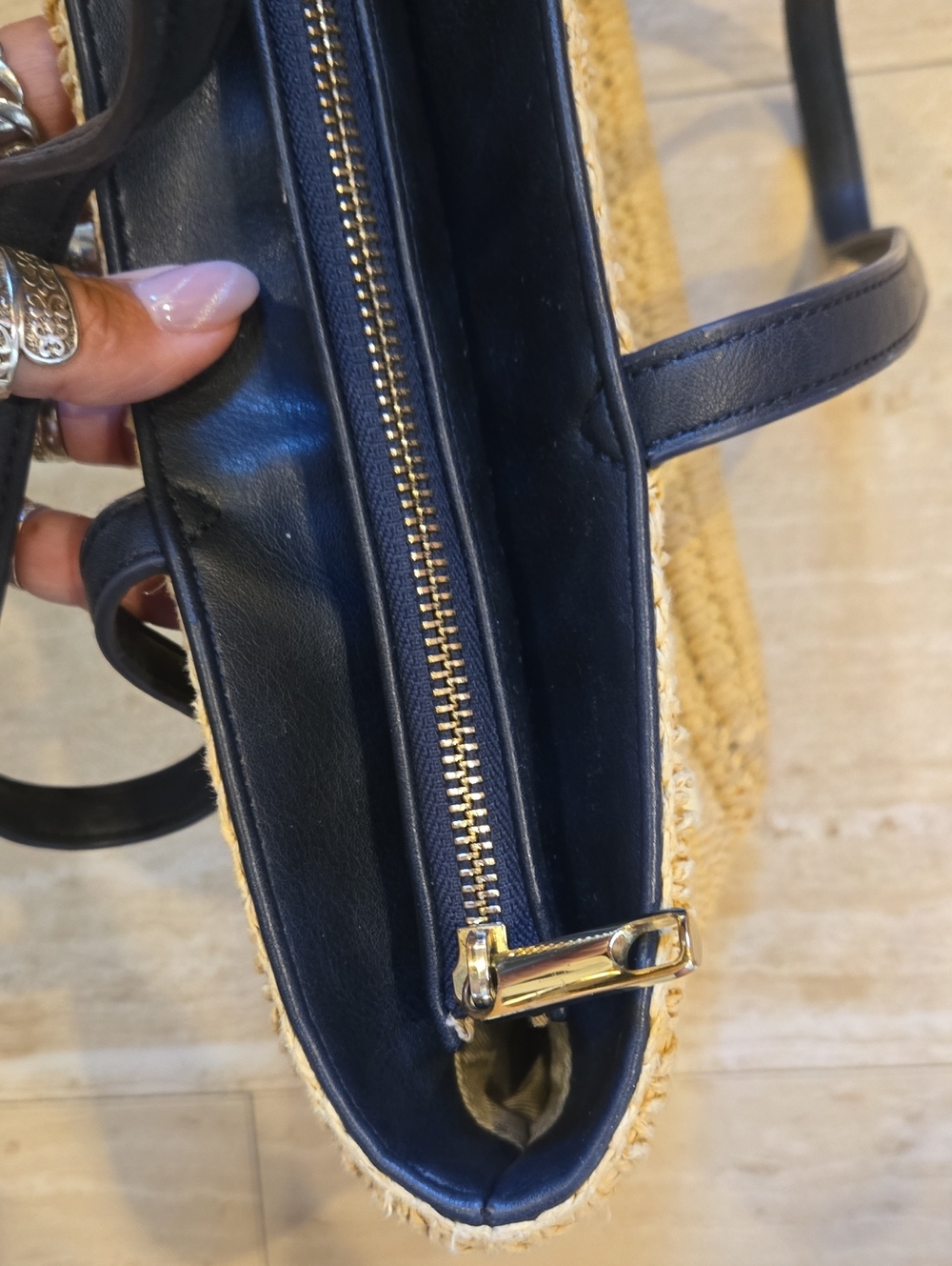 Talbot's Natural Raffia Shoulder Bag - Picture 5 of 8